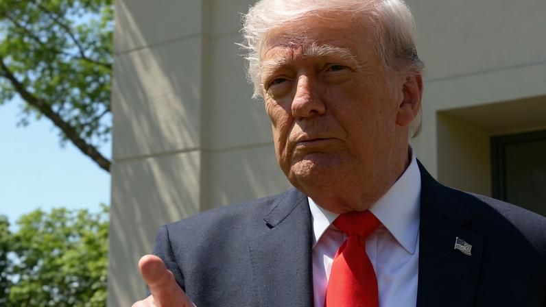 Donald Trump conversa com jornalistas na Casa Branca