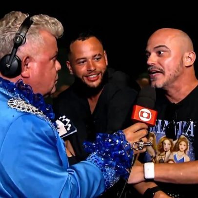 Milton Cunha diverte com careca e gringos durante show de Shakira no Rio