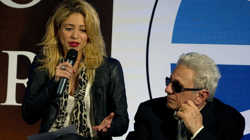 Shakira e o pai, William Mebarak, em foto de 2011