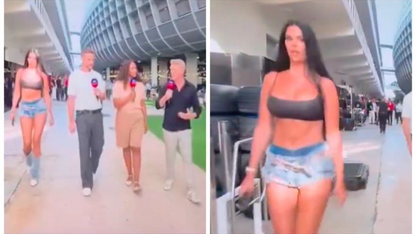 A participação da modelo e influencer croata Ivana Knöll na trasmissão da Fórmula 1 pelo canal inglês Sky Sports