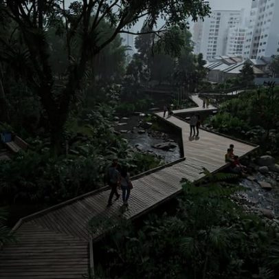 Parque do Bixiga ganha bosque agroflorestal, passarelas e córrego renaturalizado