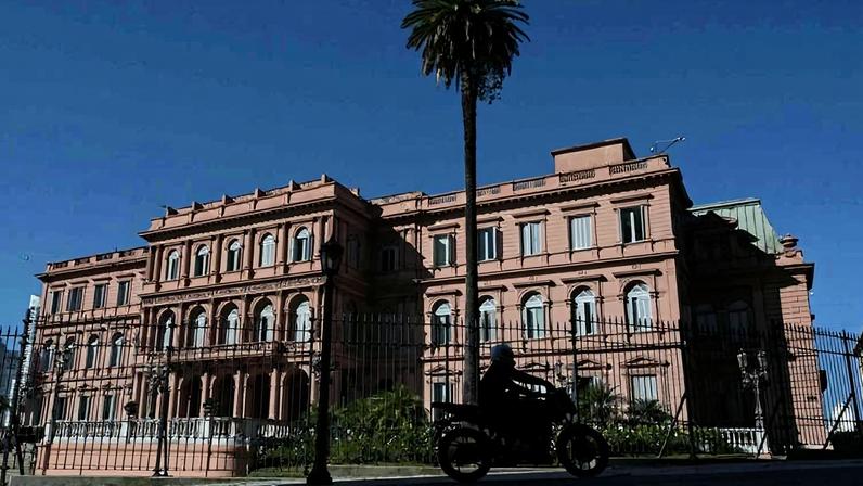 A Casa Rosada, em Buenos Aires, após Javier Milei proibir o acesso de jornalistas credenciados ao prédio