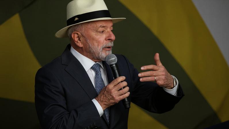 O presidente Lula durante agenda nesta segunda-feira (4), em Brasília