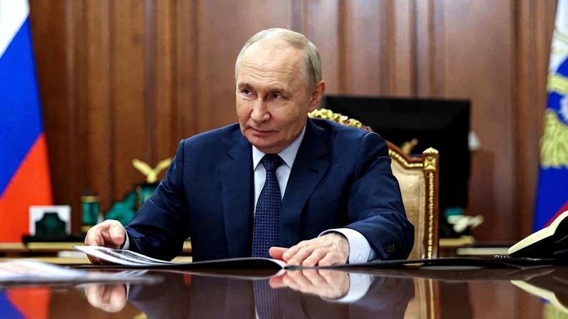 O presidente da Rússia, Vladimir Putin, durante uma reunião em Moscou