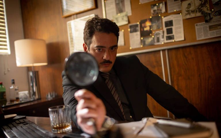 Marcos Veras em cena do filme 'O Gênio do Crime', de André Felipe Binder