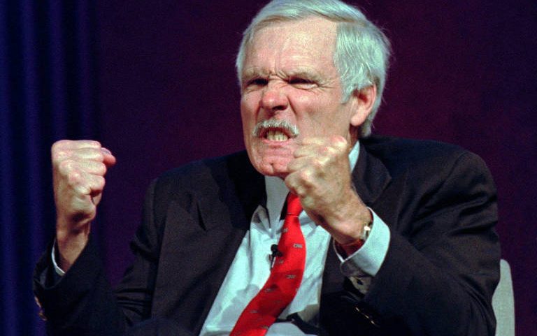 Ted Turner comemora durante evento na Califórnia