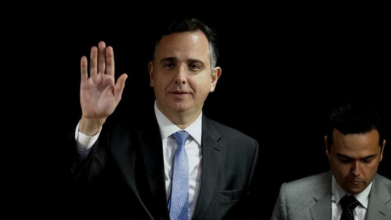 Cerimônia de filiação do senador Rodrigo Pacheco no PSB, na sede do partido em Brasília