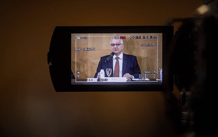 Ministro Edson Fachin, presidente do STF, durante palestra em São Paulo na FGV