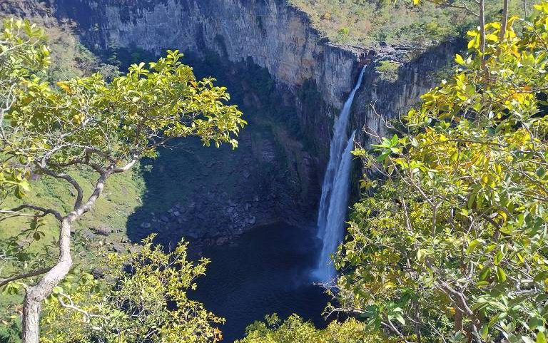 Um dos cânions do Parque Nacional da Chapada dos Veadeiros, na Vila São Jorge, vilarejo do município de Alto Paraíso de Goiás
