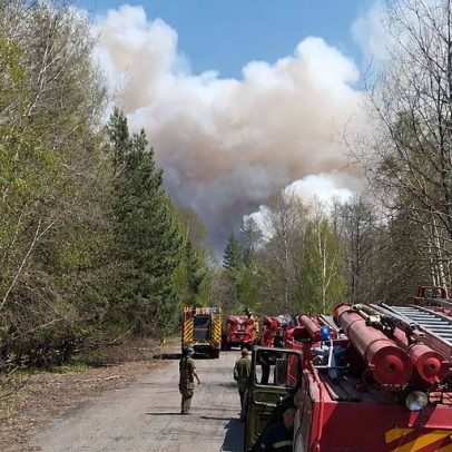 Queda de drone provoca incêndio florestal na zona de exclusão de Chernobyl