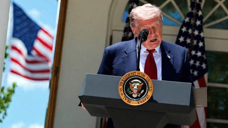 Presidente Donald Trump em evento de Dia das Mães na Casa Branca