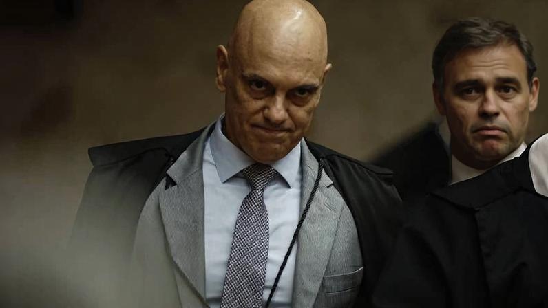 O ministro Alexandre de Moraes durante sessão do STF