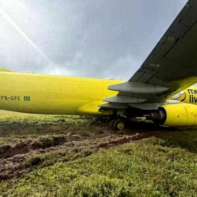 Avião cargueiro da Gol sai da pista ao pousar no aeroporto de Salvador