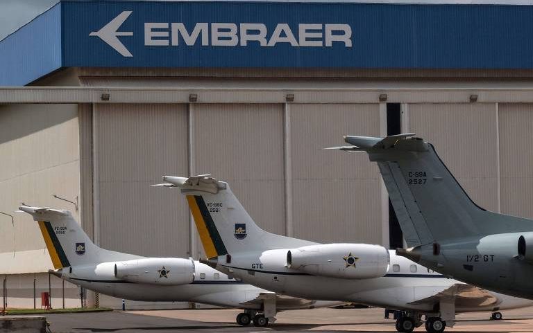 Pátio da Embraer em Gavião Peixoto, no interior de São Paulo