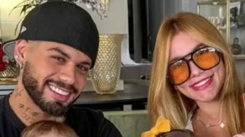 Zé Felipe e Virginia Fonseca com os três filhos