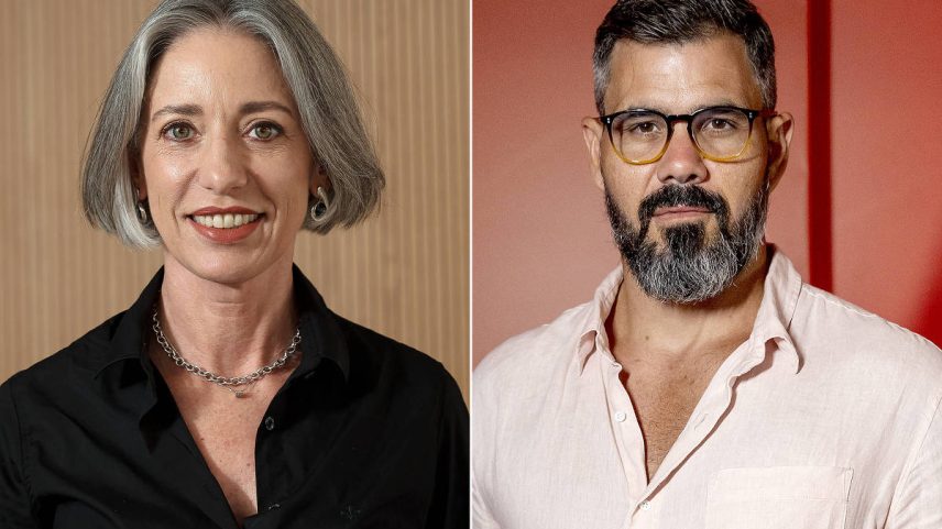 A psicanalista Vera Iaconelli e o ator Juliano Cazarré, que participaram de debate na GloboNews