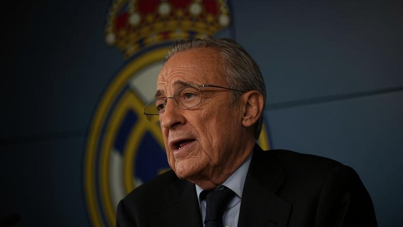 Florentino Pérez concede entrevista a jornalistas no CT do Real Madrid