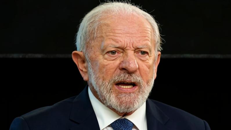 Montagem com fotos do presidente brasileiro Lula (à esq.) e do presidente americano Donald Trump (à dir.)