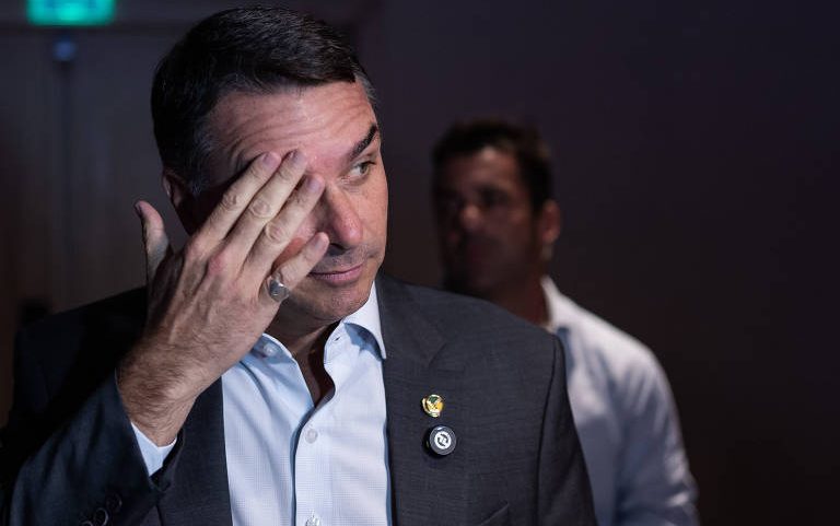 Flávio Bolsonaro em pré-campanha à Presidência da República