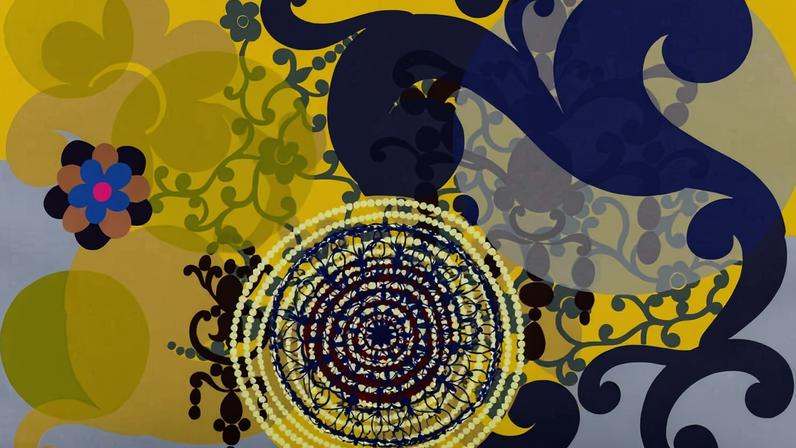 Obra "Cabeça de Mulher" (1996), de Beatriz Milhazes