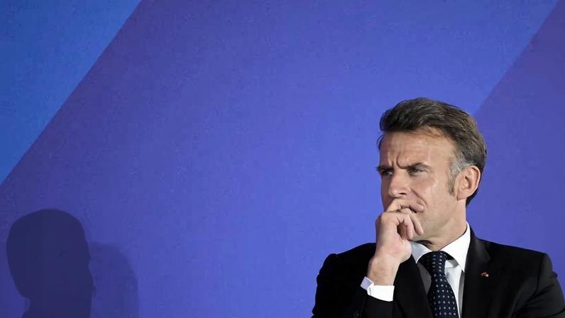 O presidente da França, Emmanuel Macron, durante evento em Atenas, na Grécia