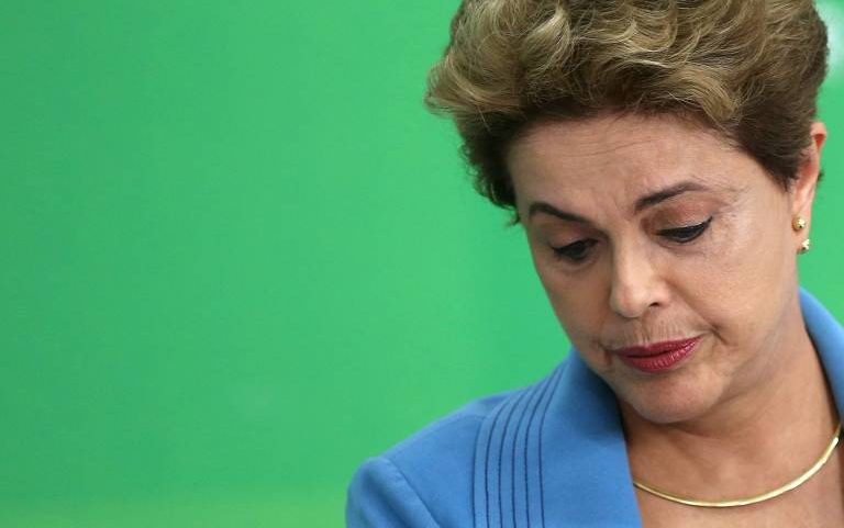 Dilma Rousseff em evento no Palácio do Planalto, em Brasília