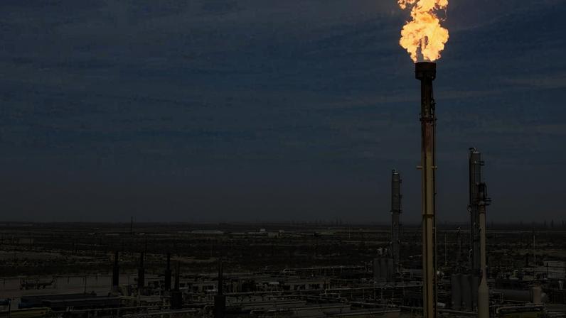 Usina de gás no Texas, nos Estados Unidos