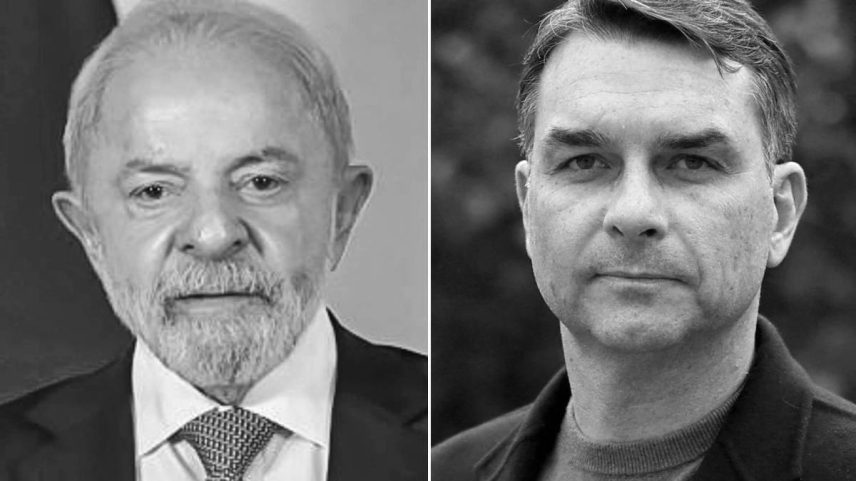 Luiz Inácio Lula da Silva (PT) e Flávio Bolsonaro (PL)