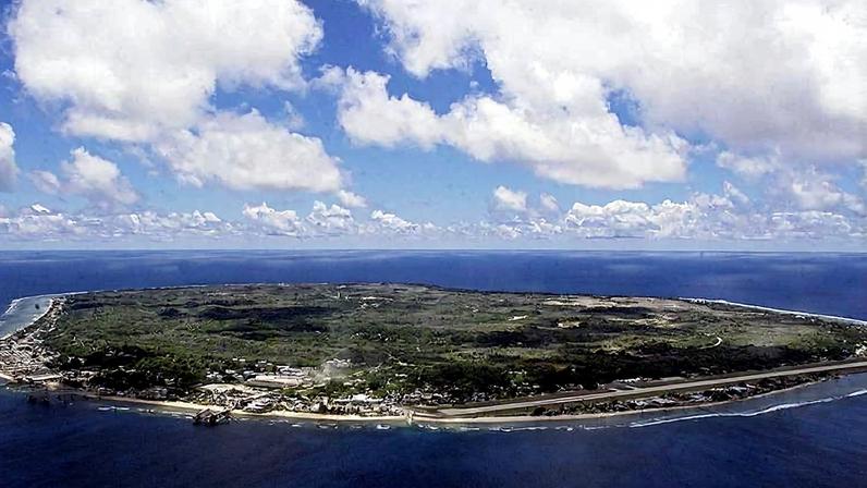 Vista aérea da ilha de Nauru