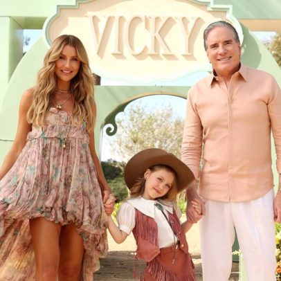 Aniversário de Vicky Justus reúne famosos em fazenda com bolo gigante