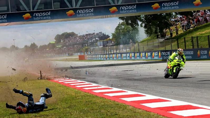 Espanhol Alex Marquez sofre acidente durante etapa da MotoGP na Catalunha