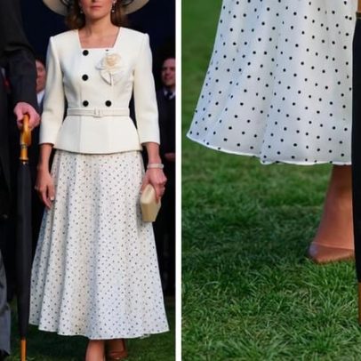 Kate Middleton evita afundar em grama lamacenta durante evento real; vídeo viral
