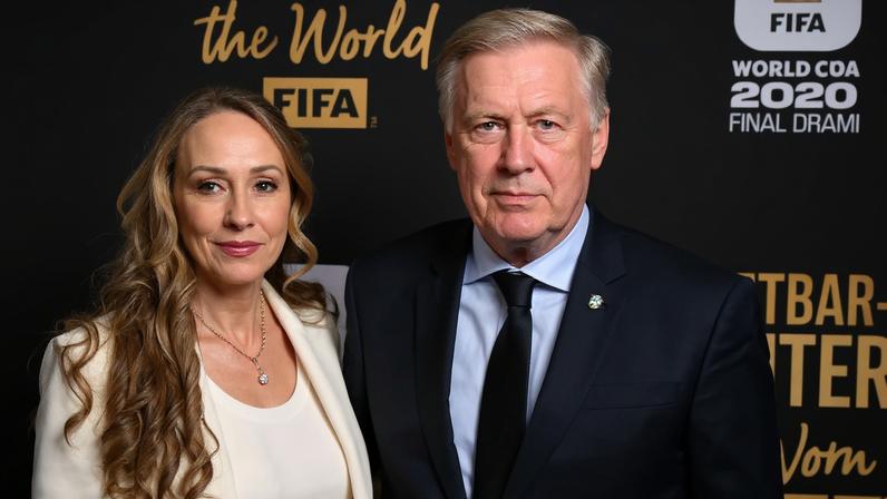Carlo Ancelotti e esposa Mariann Barrena McClay