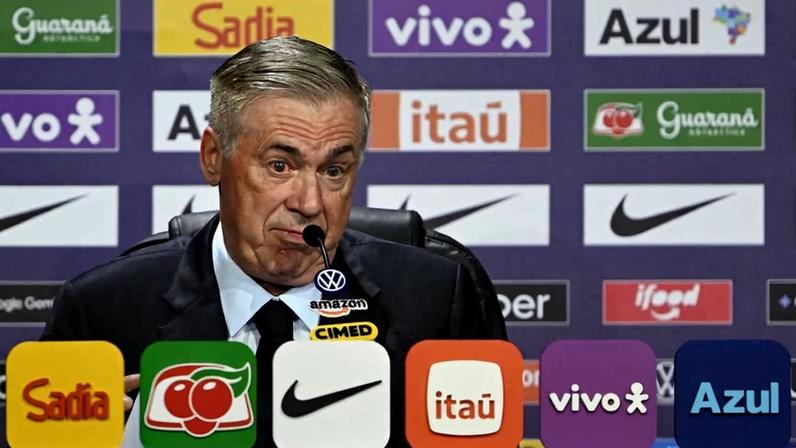 Carlo Ancelotti dá entrevista após anunciar os convocados para a Copa 2026