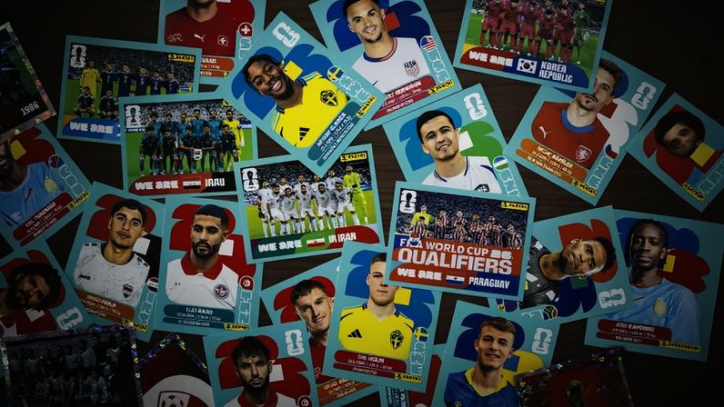 Figurinhas do álbum da Copa do Mundo de 2026 na fábrica da Panini em Barueri (SP)