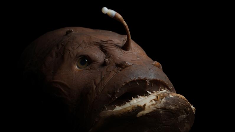Espécie da família de peixes-pescadores com isca