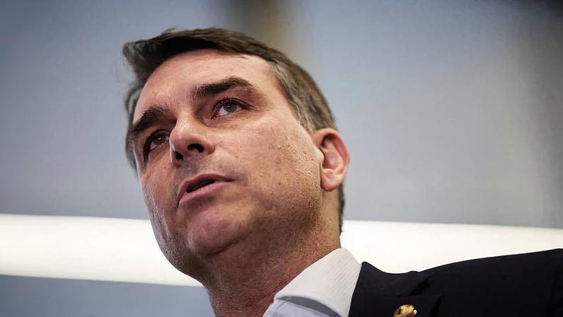 O senador Flávio Bolsonaro, pré-candidato à Presidência pelo PL