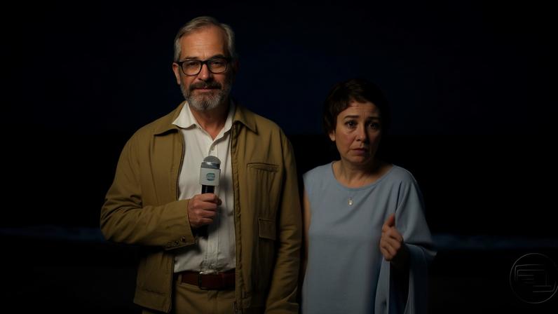 Tata Werneck imita Sandra Annenberg em E.T, ao lado de Edu Sterblitch