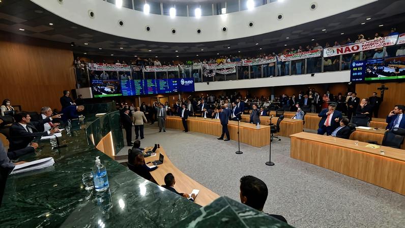 Sessão ordinária na Assembleia Legislativa de Goiás