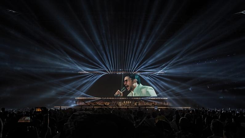 Apresentação do cantor porto-riquenho Bad Bunny, em fevereiro de 2026, no então chamado Allianz Parque