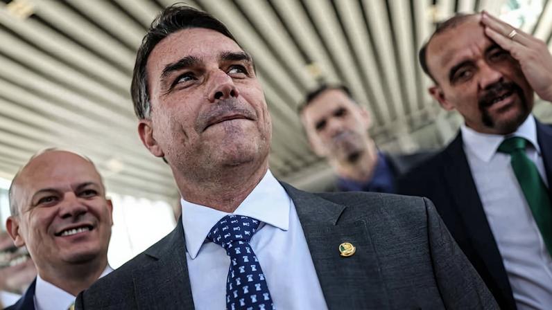 O senador Flávio Bolsonario (PL-RJ), pré-candidato à Presidência neste ano