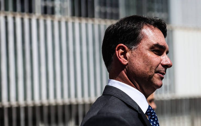 O senador Flavio Bolsonaro (PL-RJ), pré-candidato a presidente da República