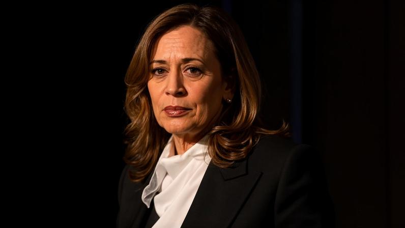A democrata Kamala Harris discursa em evento em San Francisco, na Califórnia