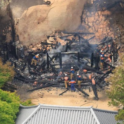Incêndio no Japão destrói templo budista da chama eterna