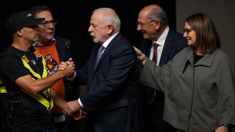 O presidente Lula durante o lançamento do programa Move Aplicativos, na Casa de Portugal, na Liberdade, São Paulo (SP)