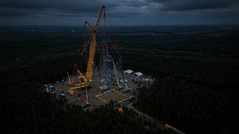 Construção de torre eólica que deve ter mais de 300 m de altura, na Alemanha