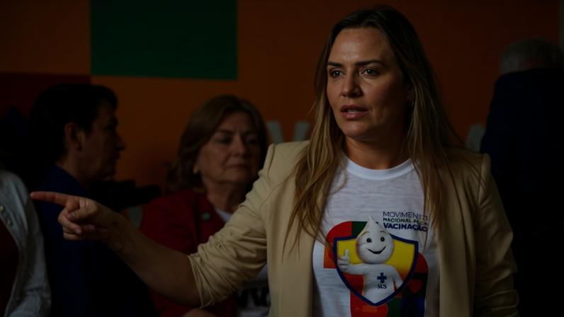 A governadora do DF, Celina Leão (PP), que assumiu após a renúncia de Ibaneis Rocha para disputar vaga no Senado
