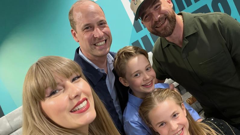 Princípe William e filhos com Taylor Swift e Travis Kelce