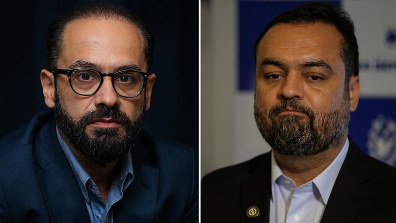 Ricardo Magro (esq.), dono da Refit, e o ex-governador Cláudio Castro