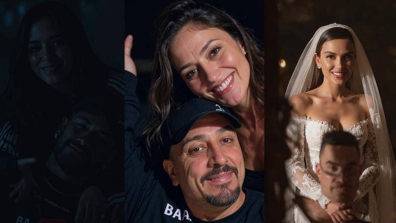 Da esq., Neymar e Bruna Biancardi; Raphinha e Natalia Belloli; e Ibañez com a esposa, Bruna Ibañez